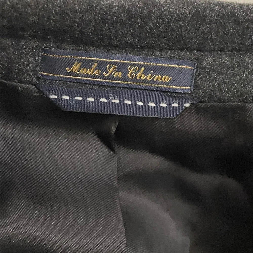 Tommy Hilfiger Gray Wool Silk Cashmere Blazer Jacket Mens Size 40S Career Preppy